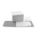 High Gloss White Folding Gift Box (5"x5"x3")